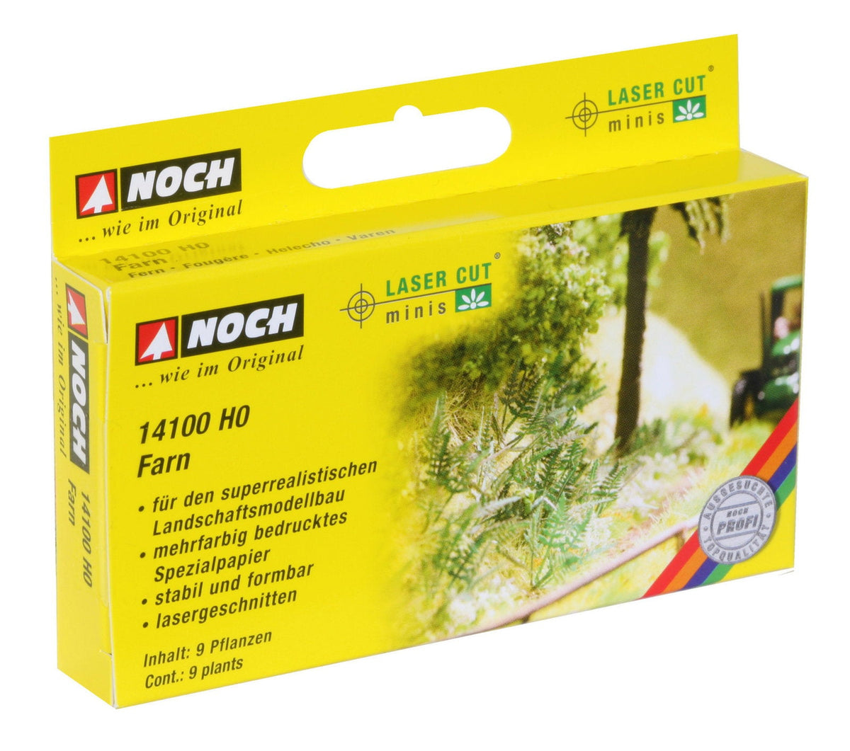Noch 14100 All Scale Ferns, Laser-Cut Minis Plants, 9-Pack