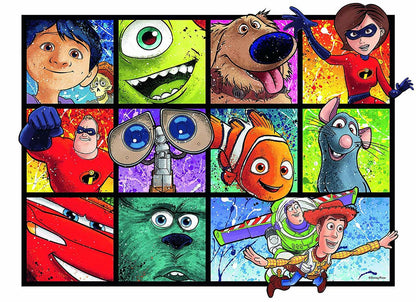Puzzle: Disney Pixar - Splatter Art