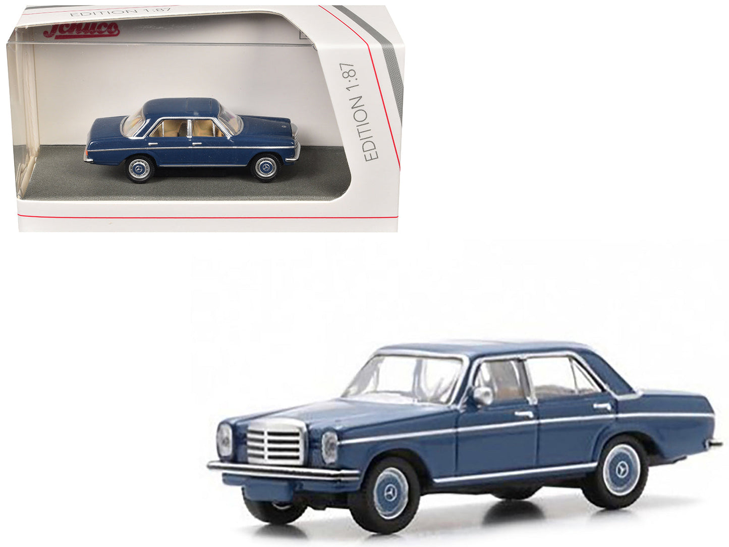 Mercedes-Benz /8 (W114) Sedan Blue 1/87 (HO) Diecast Model Car by Schuco  free shipping USA