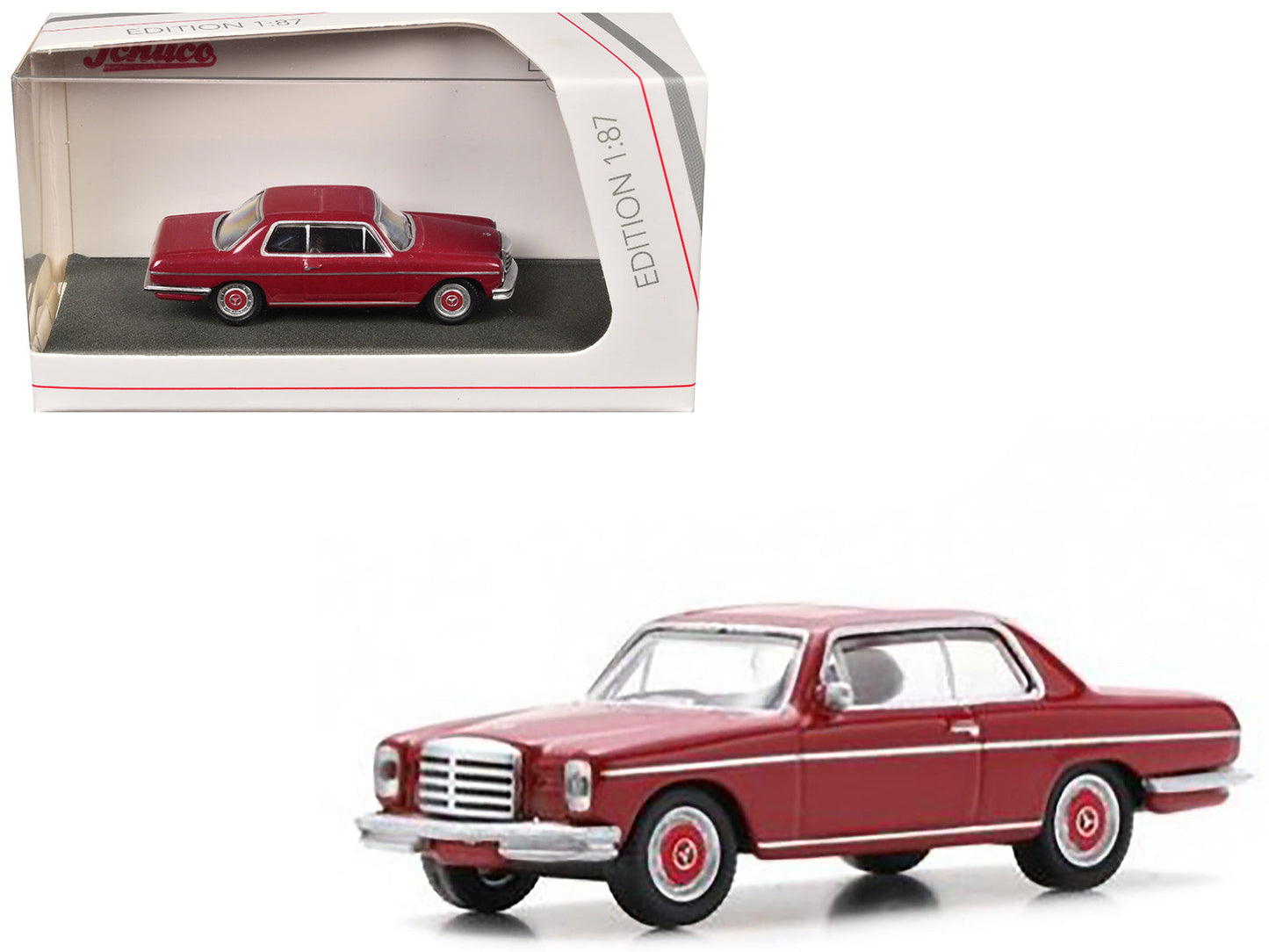 Mercedes-Benz /8 (W114) Coupe Red 1/87 (HO) Diecast Model Car by Schuco  free shipping USA