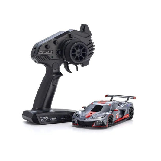 Kyosho 32356GMR MINI-Z RWD MR04 Chevrolet Corvette C8.R Gunmetal/Red