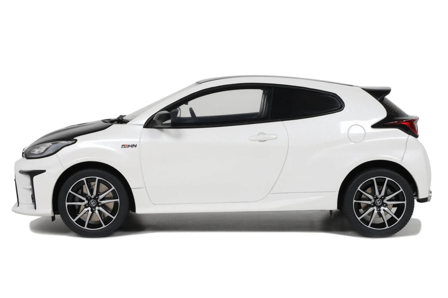 2022 Toyota GRMN Yaris RHD (Right Hand Drive) Platinum White Pearl with Black Hood and Top Limited Edition to 999 pieces Worldwide 1/18 Model Car by Otto Mobile