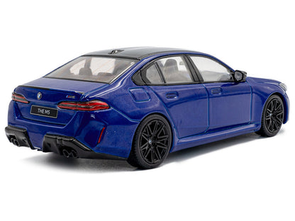 2024 BMW M5 Sedan Marina Bay Blue Metallic with Black Top 1/43 Diecast Model Car by Solido