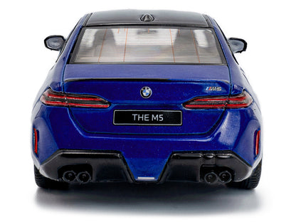 2024 BMW M5 Sedan Marina Bay Blue Metallic with Black Top 1/43 Diecast Model Car by Solido