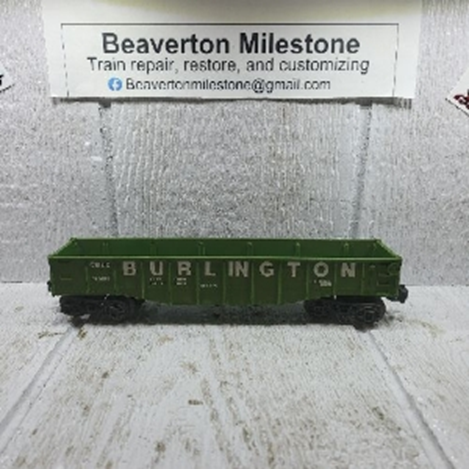 LIONEL 9140 BURLINGTON GONDOLA WITH CANISTERS, 70, 73-82, 87-89