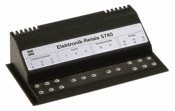 Busch 5740 A Scale Electronic Relay 10-16V AC or DC 8A Continuous w/24V AC or DC