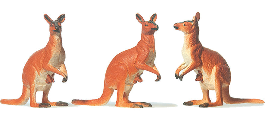 Preiser 20392 HO Scale Kangaroos Animal Figure Set