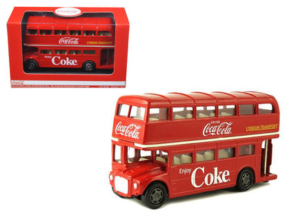 1960 Routemaster London Double Decker Bus Red "Coca-Cola" 1/64 Diecast Model by Motorcity Classics  free shipping USA