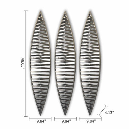 Wall Mirror - Decorative Metal Wall Mirror, set of 3pcs by Peterson Housewares & Artwares