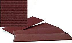 Walthers Cornerstone 933-3523 HO Brick Sheet Dark Red pkg(4) Kit