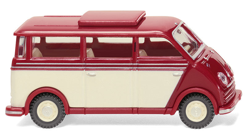 Wiking 033405 1/87 DKW Speed Box Van, Ruby Red and Ivory