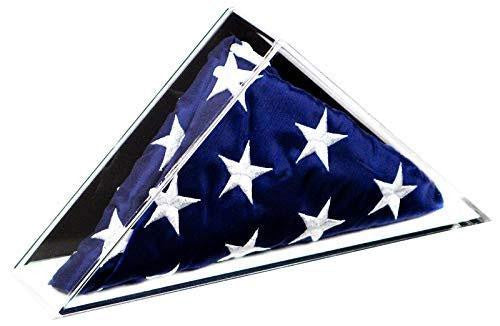 Deluxe Acrylic American Flag Memorabilia Display Case for Small 3' x 5' or 5' x 9.5' Flag