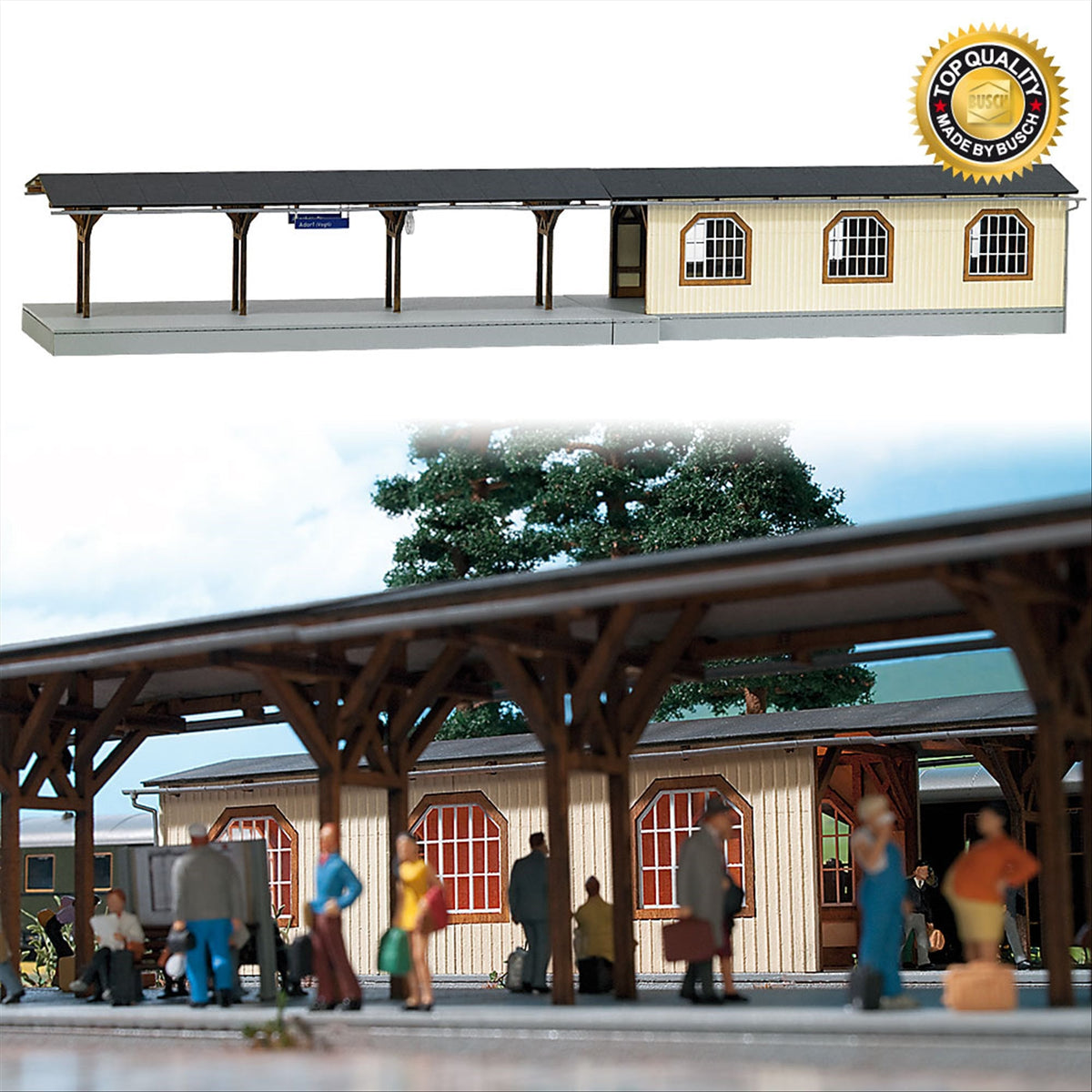 Busch 1467 HO Scale Adorf Station Platform w/Underpass Kit