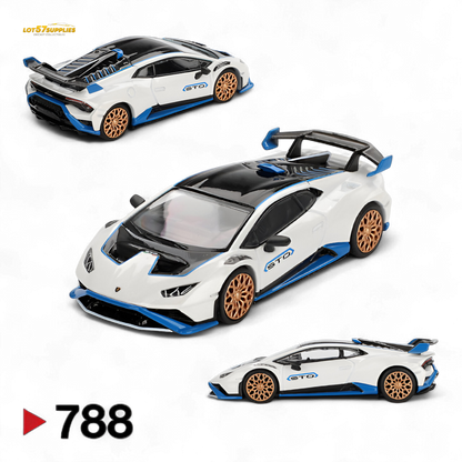 Mini GT Lamborghini Huracán STO Bianco Asopo 1:64