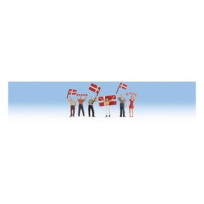 Noch 15970 HO Scale Danish Soccer Fans -- pkg(6)