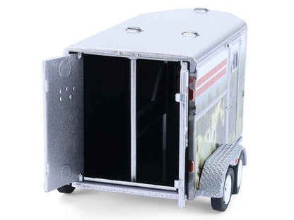 Horse Trailer Silver with Custom Horse Wrap "Down on the Farm" Series 11 1/64 Diecast Model by Greenlight