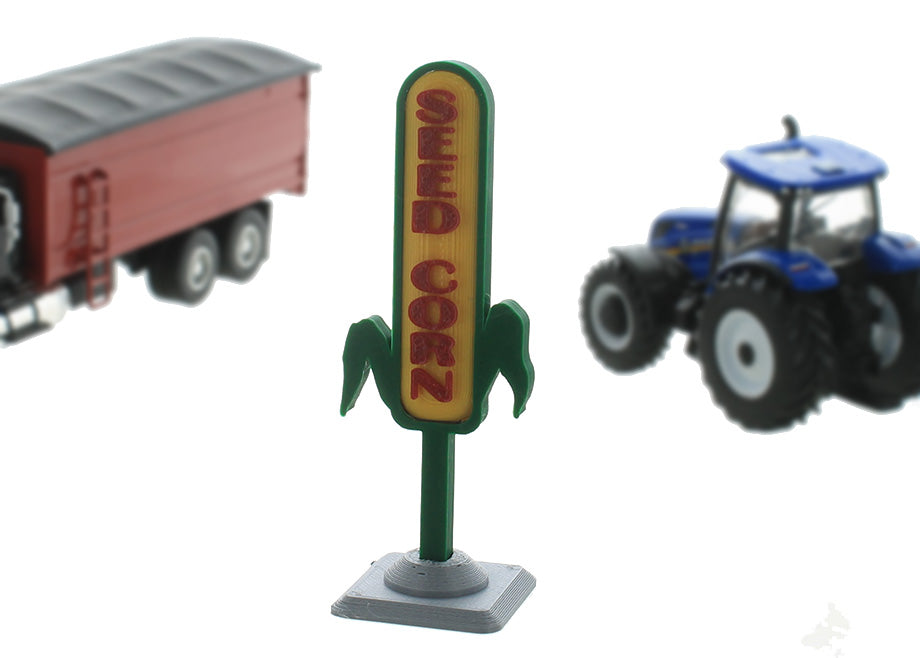3D To Scale 64-620-GR 1/64 Seed Corn Dealer Sign, Green