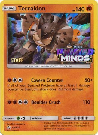 Terrakion (SM205) (Staff Prerelease Promo) [Sun & Moon: Black Star Promos]