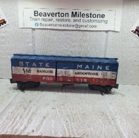 LIONEL 9709 BAR STATE OF MAINE BOXCAR (SSS), 72-74 9740