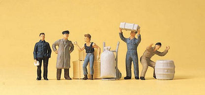 Preiser 14147 HO Scale Loading Dock Workers pkg(5)
