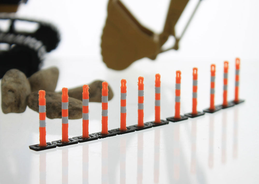 3D To Scale 50-108-OR 1/50 – Lane Markers 12pk Orange Diorama