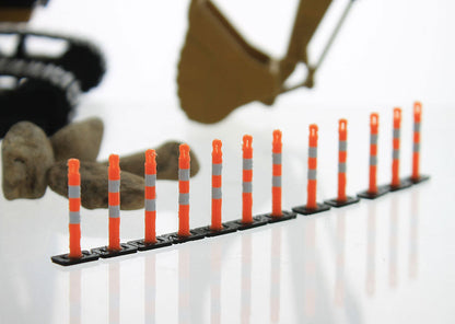 3D To Scale 50-108-OR 1/50 – Lane Markers 12pk Orange Diorama