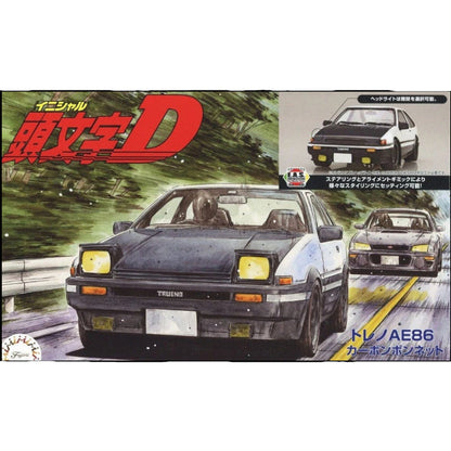 Initial D Treno AE86 Carbon Bonnet Takumi Fujiwara 1/24 Model Kit