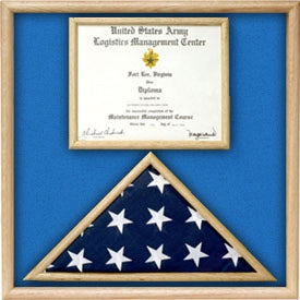 Air Force Flag and certificate Display case.