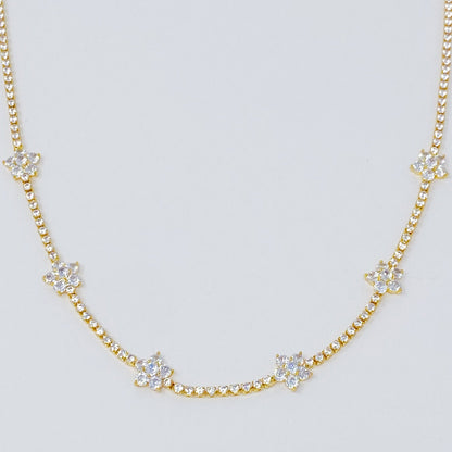 Stella Shiny Flower Necklace by Ellisonyoung.com
