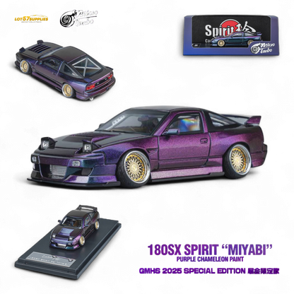 MicroTurbo Custom 180SX Spirit Rei - Purple Chameleon GMHS 2025 Special Edition 1:64