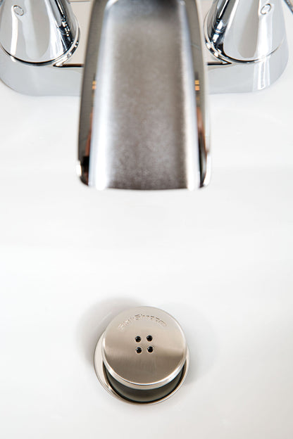 SinkShroom (Nickel Edition) The Hair Catcher That Prevents Clogged Bathroom Sink Drains by TubShroom.com