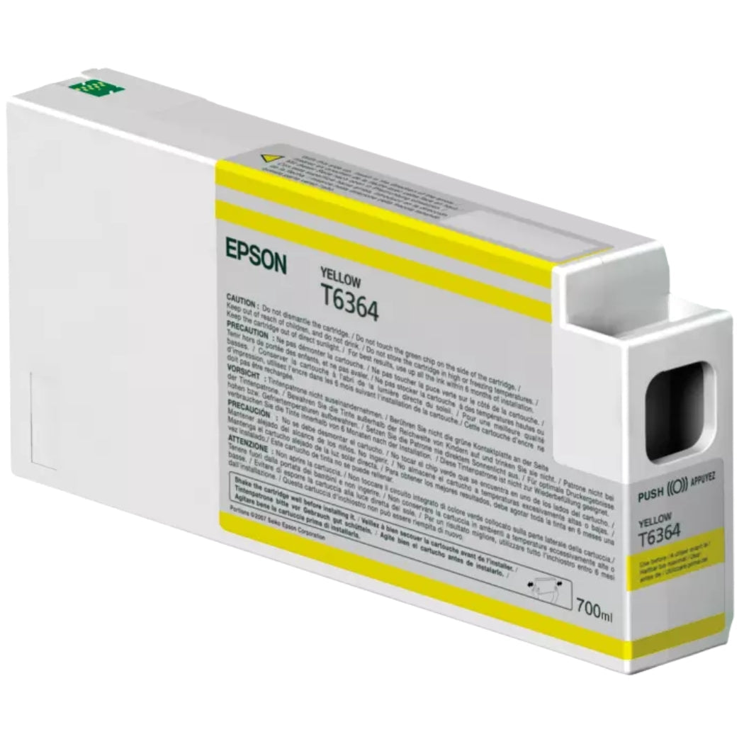 New, Pre-Owned - Epson T6364 Yellow Ink Cartridge, T636400