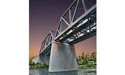 Walthers Cornerstone 933-4552 HO Double-Track Concrete Pier 2-Pack