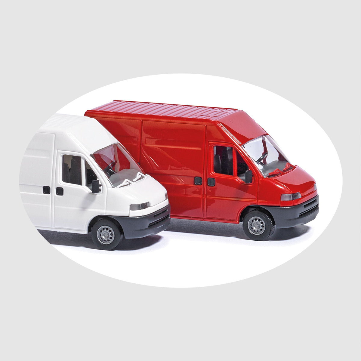 Busch 89113 HO Scale Fiat Ducato Van Model, Red