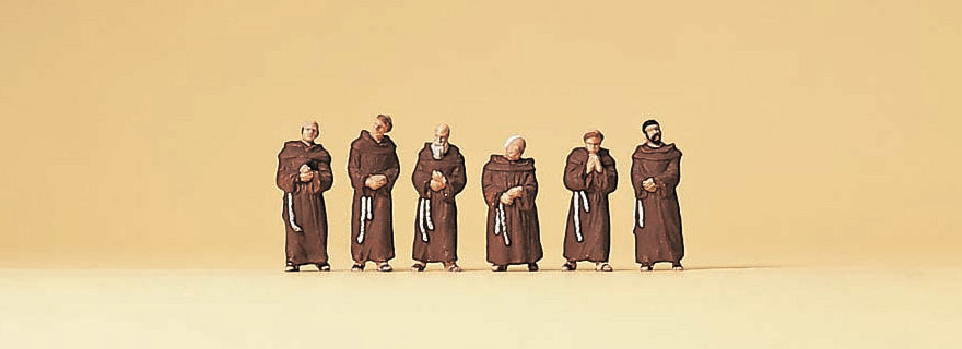 Preiser 79045 N Scale Franciscan Friars Figure Set pkg(6)