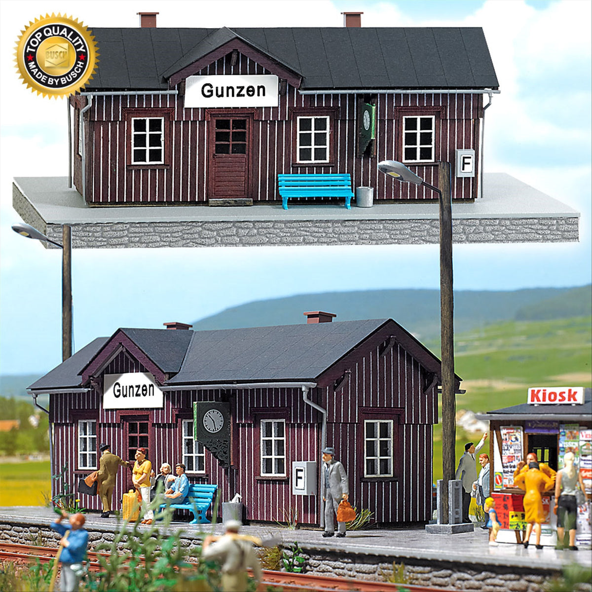 Busch 1462 HO Scale Gunzen Railway Station Kit
