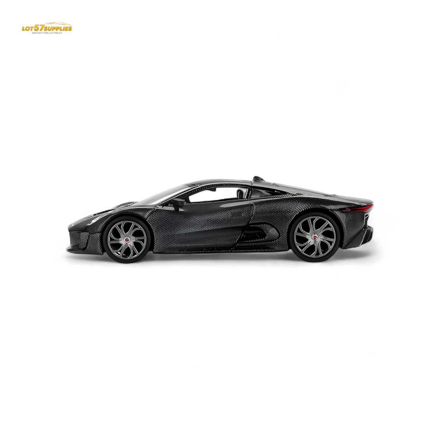 Mini-GT Jaguar C-X75 Test Car - Carbon Fiber #997 1:64 MGT00997