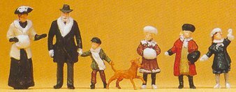 Preiser 12184 HO Scale 1900s Figures Passers-By Wearing Winter Clothes