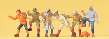 Preiser 14082 HO Scale Recreation & Sports Mountain Climbers pkg(6)