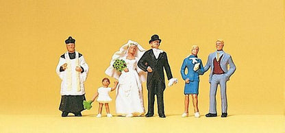 Preiser 10058 HO Scale Wedding Participants Catholic pkg(6)