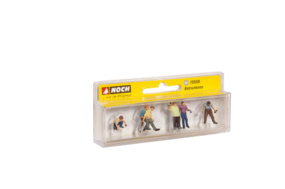 Noch 15559 HO Scale Drunk People Figure Set, 6 Figures