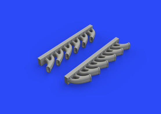 Eduard 648418 1/48 Aircraft- Tempest Mk V Exhaust Stacks for EDU (Resin)