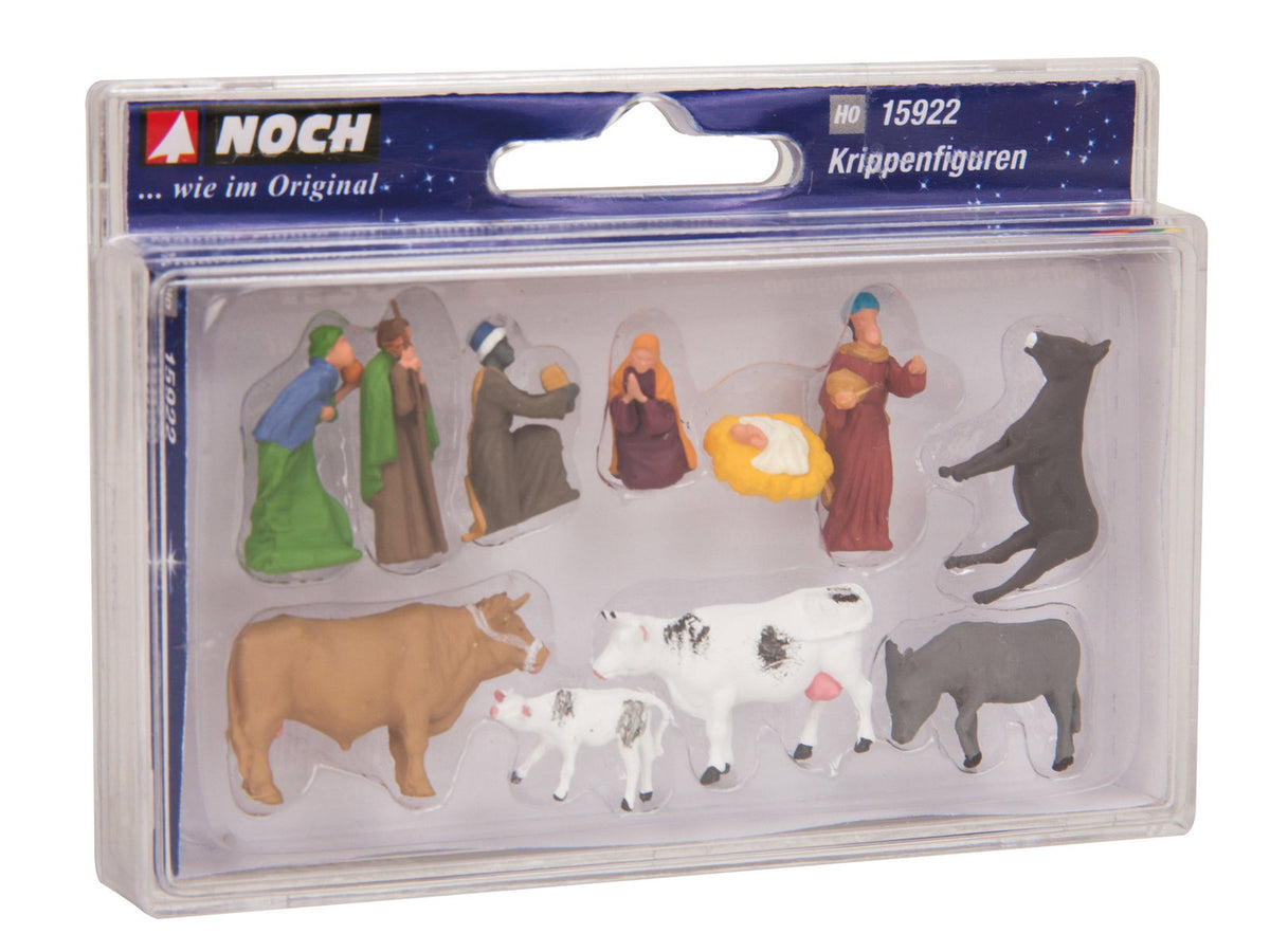 Noch 15922 HO Scale Nativity Manger Figure Set, 11 Figures