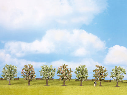Noch 25092 HO/TT/N/Z Scale Blossoming Fruit Trees, 8 cm, 7-Pack