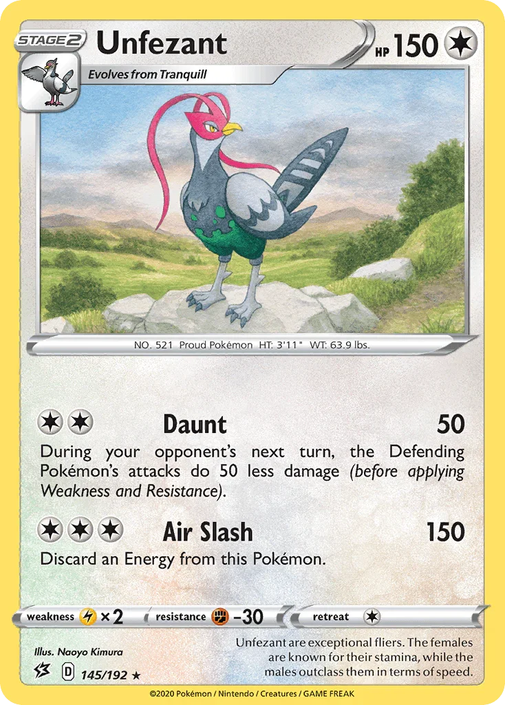 Unfezant (145/192) [Sword & Shield: Rebel Clash]