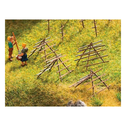 Noch 14251 HO Scale Hay-Drying Racks - Laser-Cut Minis -- 44 Assorted Pieces