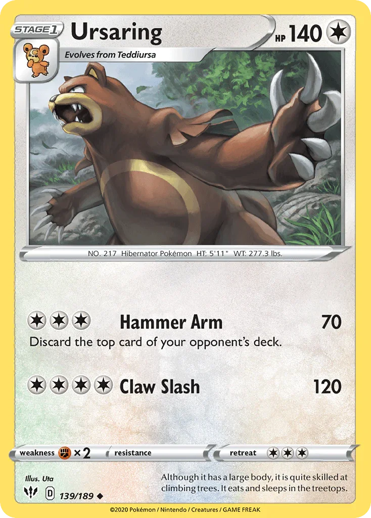 Ursaring (139/189) [Sword & Shield: Darkness Ablaze]