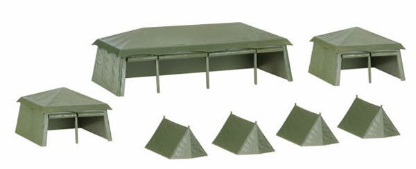 Herpa 745826 HO Scale Tents -- Kit pkg(7)