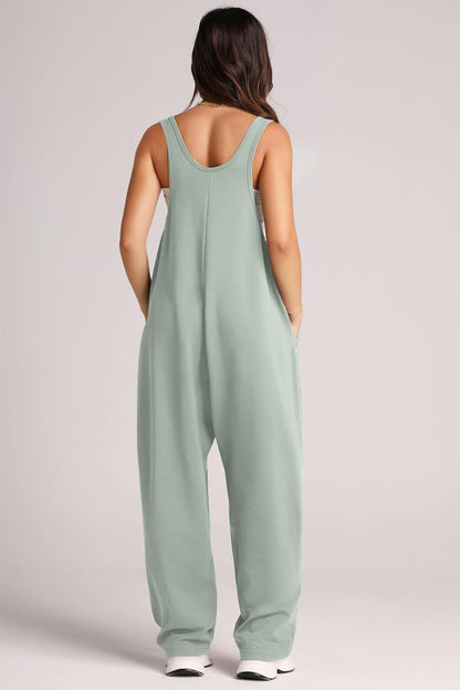Lovelet V-Neck Wide Strap Overalls