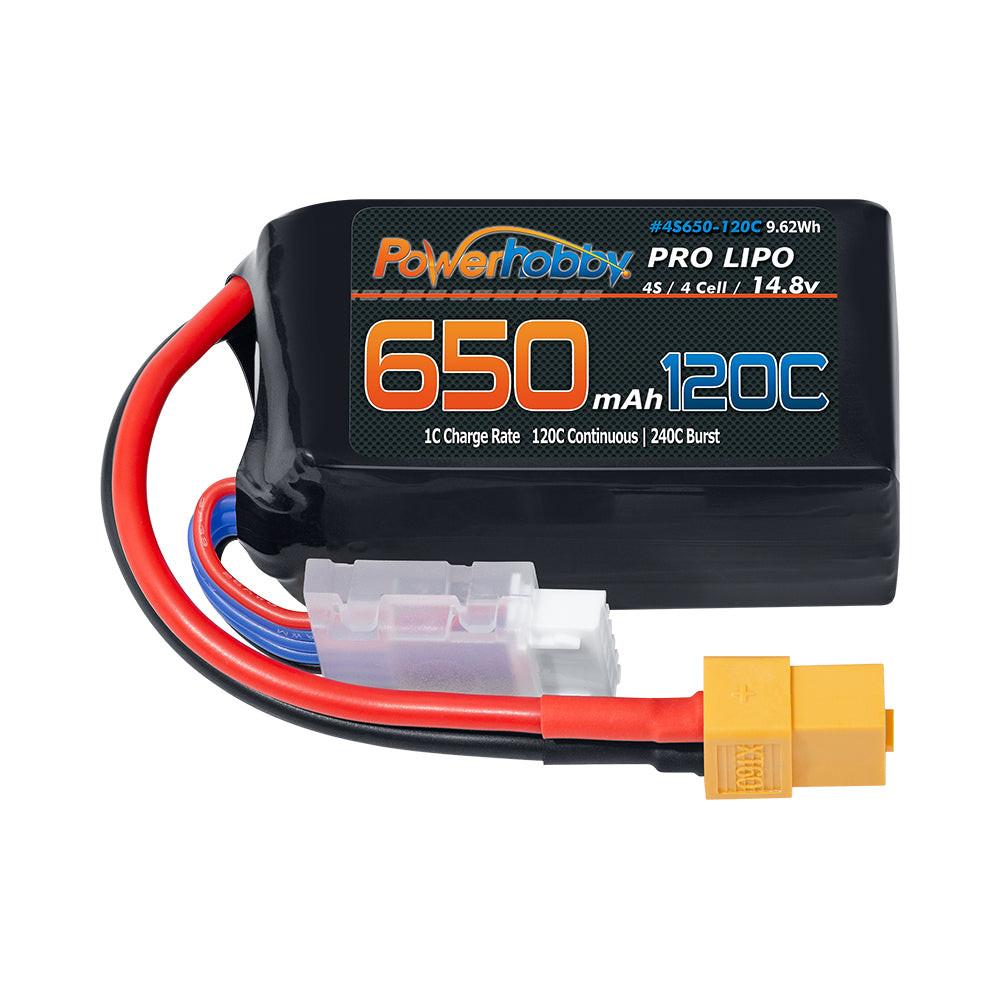 Powerhobby 4S 14.8V 650mAh 120C GRAPHENE Lipo Battery w XT60 Plug